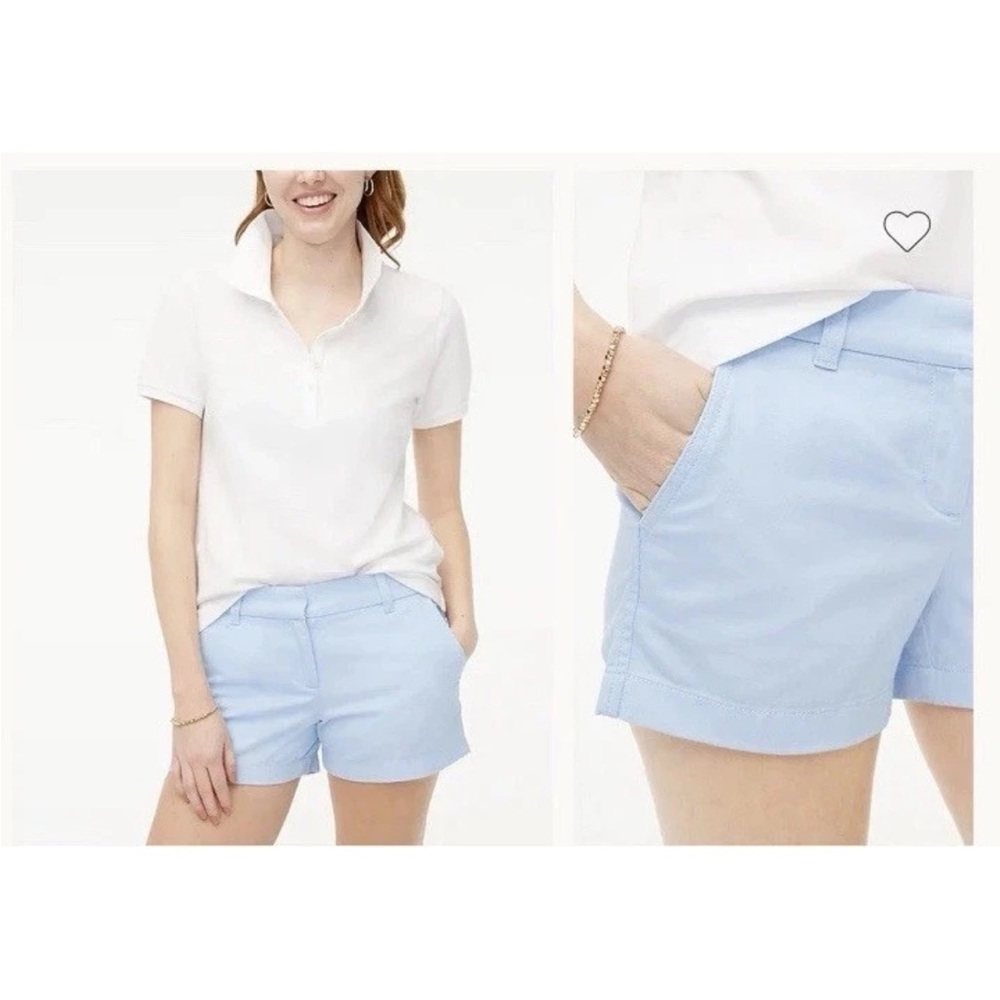 J Crew Factory Women's Size 6 3.5" Classic Pale Chambray Chino Short